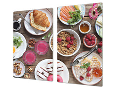 Tempered GLASS Cutting Board 60D16: Breakfast 8