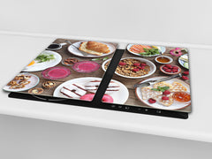 Tempered GLASS Cutting Board 60D16: Breakfast 8