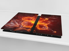 Glass Cutting Board and Worktop Saver D06 Flowers Series: Flower 9