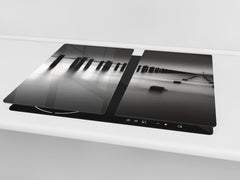 Tempered GLASS Kitchen Board – Impact & Scratch Resistant; D08 Nature Series: Marine coast 1