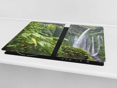 Tempered GLASS Kitchen Board – Impact & Scratch Resistant; D08 Nature Series: Waterfall 4