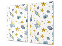 Tempered GLASS Cutting Board – Worktop saver D15 Drawings Series: Texture 103