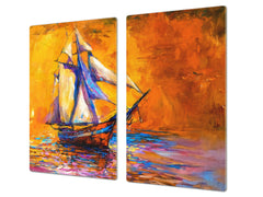 Resistant Glass Cutting Board 60D05B: Ship at sea 2