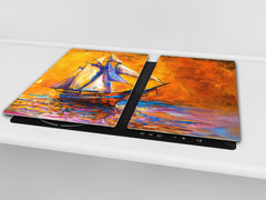 Resistant Glass Cutting Board 60D05B: Ship at sea 2