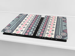 Chopping Board - Induction Cooktop Cover D14 Patterns and Mandalas Series: Texture 148