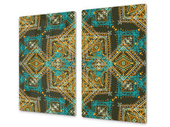 Chopping Board - Induction Cooktop Cover D14 Patterns and Mandalas Series: Texture 184