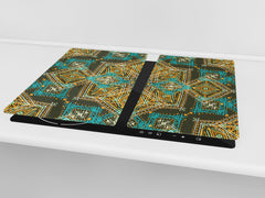 Chopping Board - Induction Cooktop Cover D14 Patterns and Mandalas Series: Texture 184