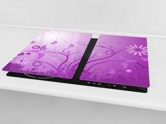 Glass Cutting Board and Worktop Saver D06 Flowers Series: Abstract art 16