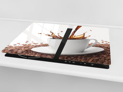 KITCHEN BOARD & Induction Cooktop Cover D05 Coffee Series: Coffee 31