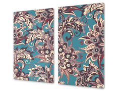 Tagliere e proteggi-piano di lavoro in vetro resistente; D15 Serie Disegni: Trama 163