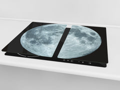 Tempered GLASS Kitchen Board D09 Other: Full Moon