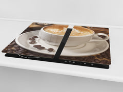 Tabla de cortar decorativa de cristal templado y cubre vitro D05 Serie Café: Café 92