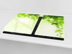 Tempered GLASS Kitchen Board – Impact & Scratch Resistant; D08 Nature Series: Leaves 11