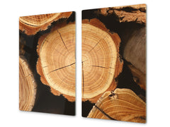 Tempered GLASS Kitchen Board – Impact & Scratch Resistant D10A Textures Series A: Wood 15