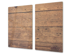 Tempered GLASS Kitchen Board – Impact & Scratch Resistant D10A Textures Series A: Wood 12