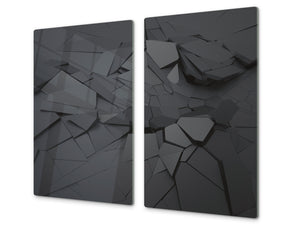 Tempered GLASS Kitchen Board – Impact & Scratch Resistant D10A Textures Series A: Texture 16