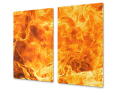 Tempered Glass Cutting Board and Worktop Saver D03 Fire Series: Fire 8