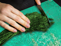 Chopping Board - Impact & Scratch Resistant - Glass Cutting Board D24 Rusted textures Series: Oxidized copper ornament