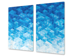 Tabla de cortar de CRISTAL templado D01 Serie abstracta: Textura 68