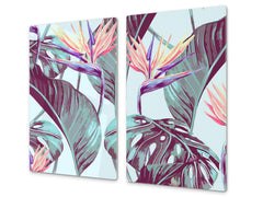 Tempered GLASS Cutting Board – Worktop saver D15 Drawings Series: Leaves 27