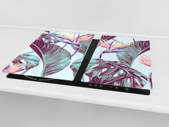 Tempered GLASS Cutting Board – Worktop saver D15 Drawings Series: Leaves 27