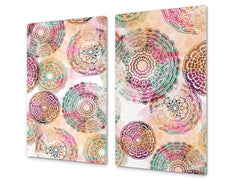 Chopping Board - Induction Cooktop Cover D14 Patterns and Mandalas Series: Drawing 77