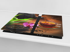 Chopping Board - Induction Cooktop Cover D04 Drinks Series: Tea 3