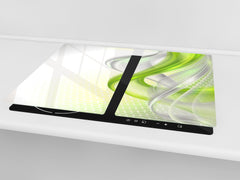 Tempered GLASS Cutting Board D01 Abstract Series: Ballerinas Ribbons