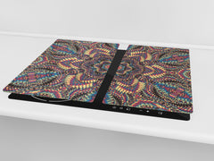Chopping Board - Induction Cooktop Cover D14 Patterns and Mandalas Series: Decoration 4