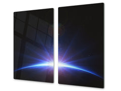 Tempered GLASS Cutting Board D01 Abstract Series: Cosmos 1