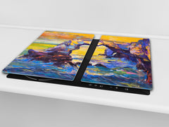 Glass Pastry Board 60D18: Azure Window