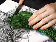 Glass stove top 60D19: Graphic of a woman