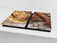 KITCHEN BOARD & Induction Cooktop Cover D07 Fruits and vegetables: Cinnamon 1