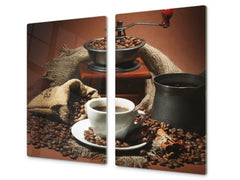 Tabla de cortar decorativa de cristal templado y cubre vitro D05 Serie Café: Café 94