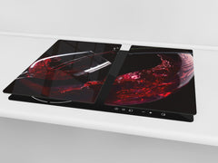 Chopping Board - Induction Cooktop Cover D04 Drinks Series: Wine 14