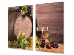Chopping Board - Induction Cooktop Cover D04 Drinks Series: Wine 25