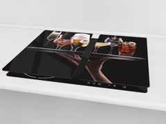 Chopping Board - Induction Cooktop Cover D04 Drinks Series: Wine 18