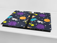 Tempered GLASS Cutting Board – Worktop saver D15 Drawings Series: Cosmos 5