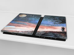 Glass Pastry Board 60D18: Sunset