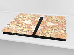 Chopping Board - Induction Cooktop Cover D14 Patterns and Mandalas Series: Moroccan 3