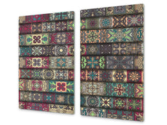 Chopping Board - Induction Cooktop Cover D14 Patterns and Mandalas Series: Mosaic 9