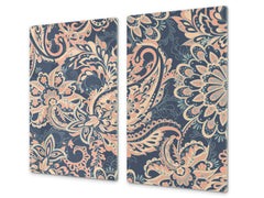 Küchenbrett aus Hartglas und Kochplattenabdeckung; D14 Patterns and Mandalas Series: Mosaic 7