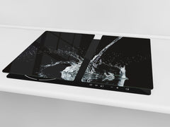 Planche de cuisine en VERRE trempé; D02 Série Eau: Eau 10