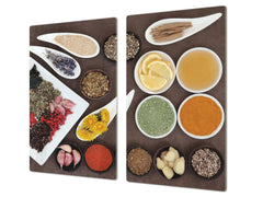 Glass Kitchen Board 60D03A: Mosaic with spices 2