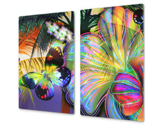 Tempered GLASS Cutting Board – Worktop saver D15 Drawings Series: Butterfly