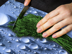 Tempered GLASS Cutting Board 60D10: Water drops 1