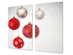 Schneidbrett aus Hartglas und schützende Arbeitsoberfläche; D20 Weihnachtsserie: Flitter