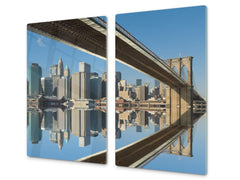CUTTING BOARD and Cooktop Cover D11 Cities Series: bridge 1