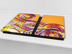 Placa de cocina de cristal 60D21: temática marroquí