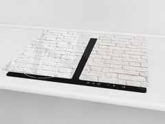 Tempered GLASS Kitchen Board – Impact & Scratch Resistant D10B Textures Series B: Brick Wall 21